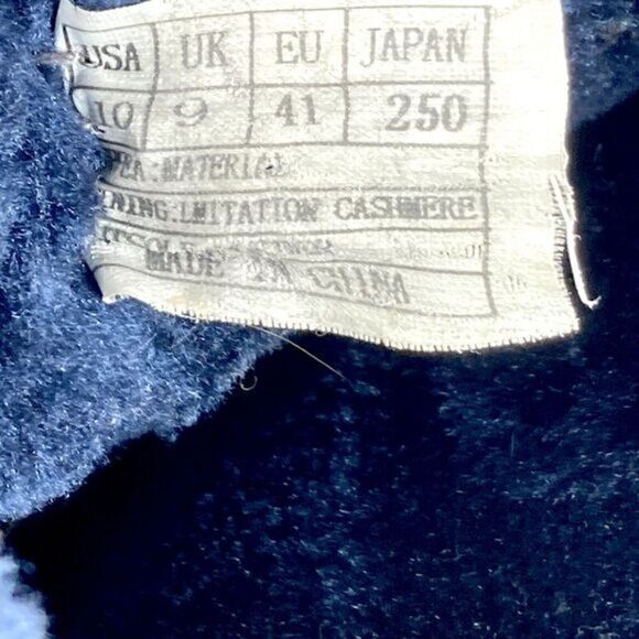 UGG Boots Womens Sz 10 Navy Blue Becket Suede Shearling Sheepskin Buckle Booties - Picture 13 of 13